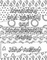 Coloring Pages Austen Jane Quotes Regency Era Posters Preview sketch template