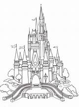 Castle Coloring Pages Disneyland Disney Kids Colouring Color Sheets Cinderella Printable Drawing Book Princess Books Kingdom Walt Magic Rainy Print sketch template