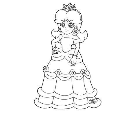 princess daisy colouring pages page