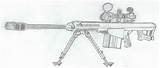 Sniper Barret Barrett Rifles sketch template