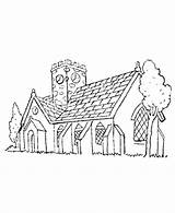 Coloring Church Medieval Churches Pages Printable Sheets English Town Fantasy Small Comments England Library People Popular Coloringhome sketch template