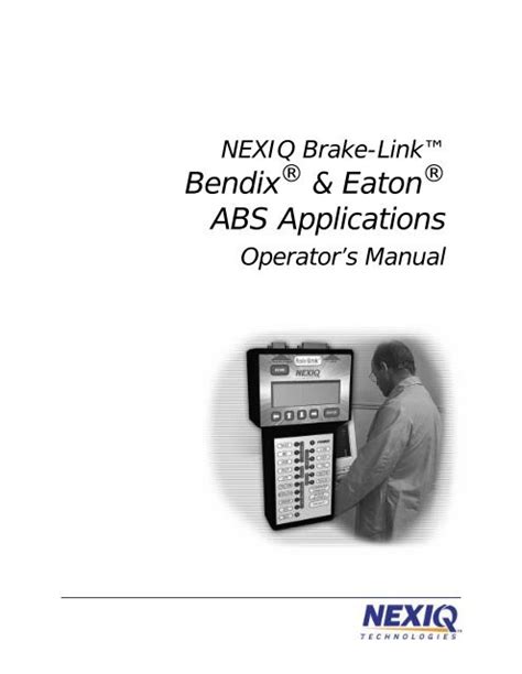 brake link bendix eaton abs applications operators manual
