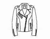 Jacket Leather Coloring Colorear Coloringcrew sketch template
