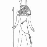 Dioses Egipcios Dios God Pharaoh Egipto Hellokids Seth Hathor sketch template