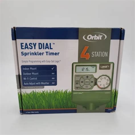 orbit easy dial  station irrigation sprinkler timer model  open box  picclick