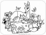 Bambi Coloring Pages Disneyclips Prince Forest sketch template