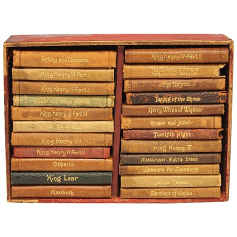 charming collection   antique leather miniature shakespeare books