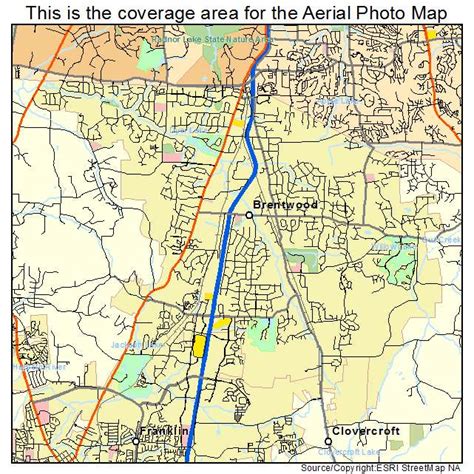 aerial photography map  brentwood tn tennessee