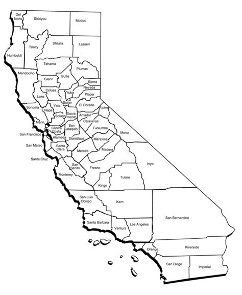 blank map  california printable