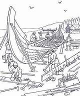 Ship Nephi Shipbuilding Seafarers Norse Vikinger Brodova Vikings Boats Njord Shipbuilders Erikson Leif sketch template