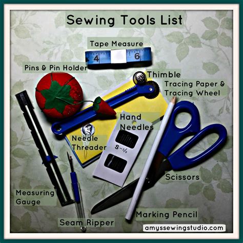 beginners basic sewing tools list  pictures
