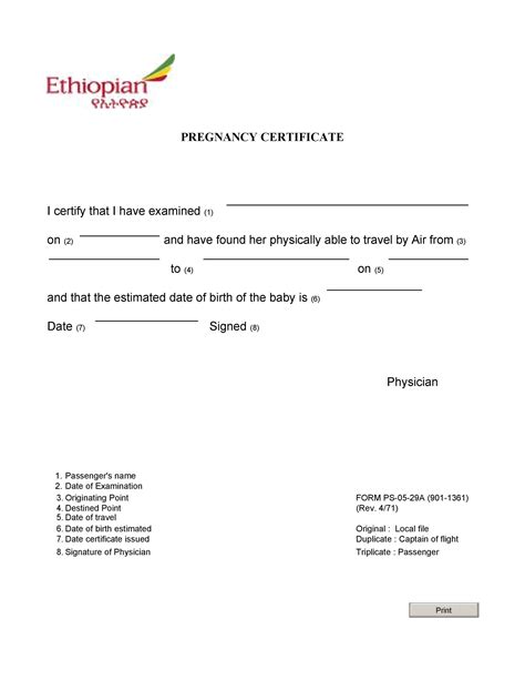 printable pregnancy verification forms tutoreorg master