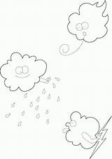 Clouds Having Fun Coloring sketch template