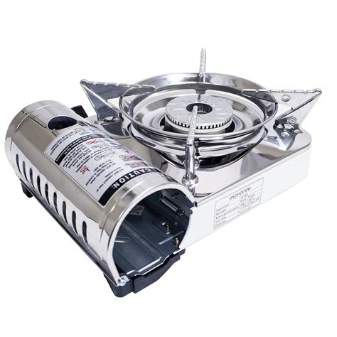 gas  stainless steel mini portable butane camping stove  carrying case  ebay