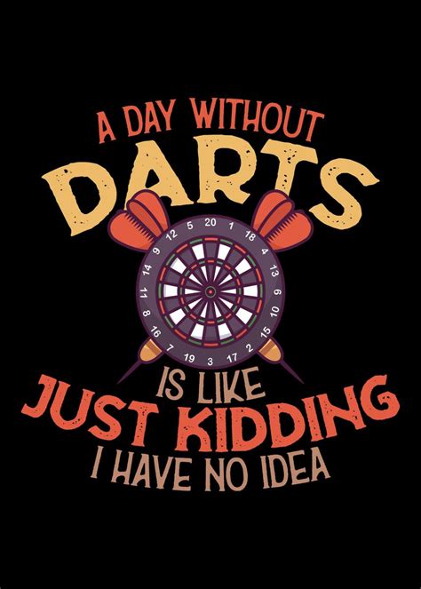 darts funny dart  poster  ankarsdesign displate