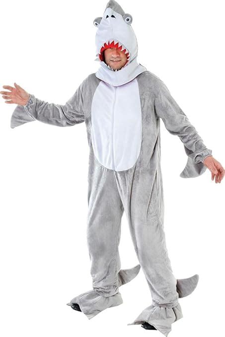 bristol novelty adult fancy party costume sea animal fish onesie big head shark complete outfit