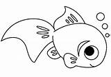 Coloring Fish Cute Pages Outline Printable Template Templates Clipart Print Colouring Kids Easy Drawing Cartoon Clip Fin Library Animal Fins sketch template