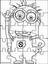 Puzzle Jigsaw Coloring Printable Pages Puzzles Kids Cut Activities Cutting Minions Print Minion Sheets Begin Habit Mind End Give Cute sketch template