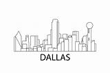 Dallas Skyline Texas Vector Drawn Illustration Hand United Illustrations America States Stock Clip Now Vectors sketch template