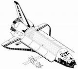 Spaceship Spatiale Navette Space Coloriages sketch template