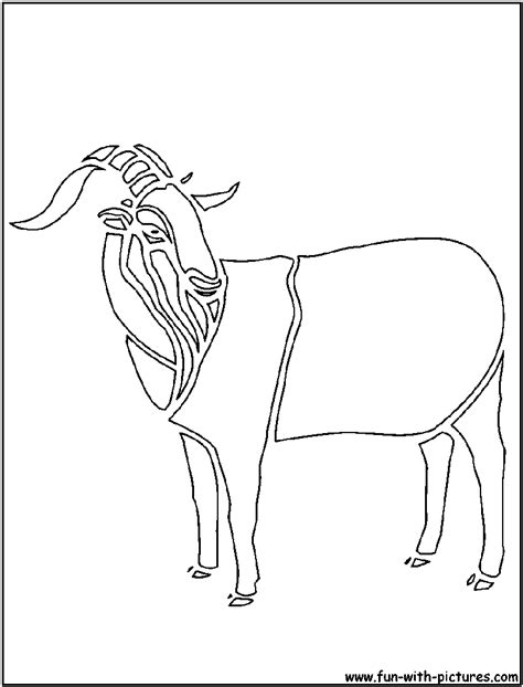 goat cutout coloring page