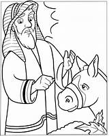 Balaam Donkey Coloring Asna Habla Toddler Dominical sketch template