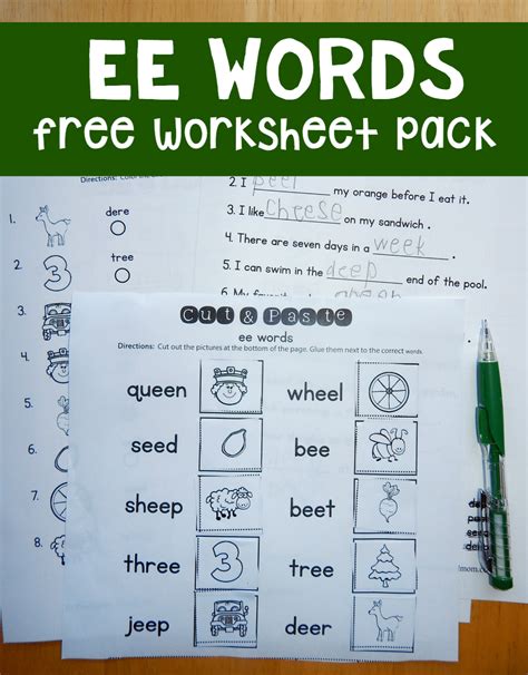 free ee worksheets the measured mom