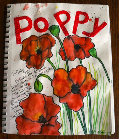 That Artist Woman Poppies In The Art Journal