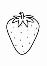 Strawberry Coloring Printable Pages sketch template