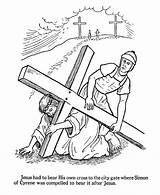 Coloring Pages Jesus Resurrection Library Clipart Bible Carries Cross Printables sketch template