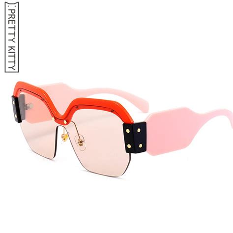 pretty kitty 2018 italy luxury brand oversized square sunglasses women