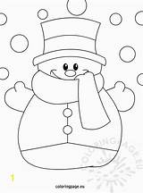 Snowman Coloring Scarf Winter Divyajanani sketch template