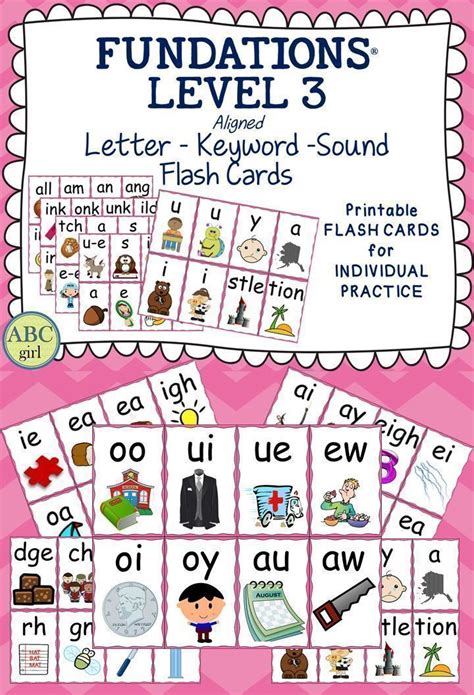 fun phonics level  letter keyword sound flash cards flashcards