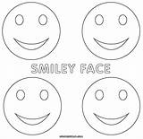 Smiley Coloring Face Pages Template sketch template