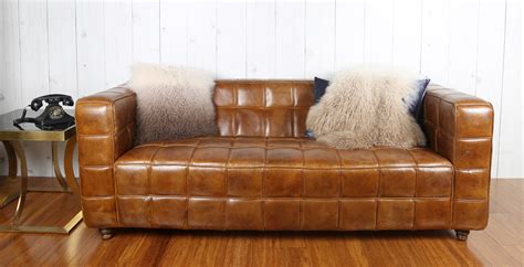 cigar antique leather sofa lounge living furniture brisbane style