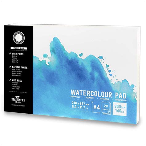 stationery island watercolour paper  gsm paper  pages