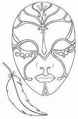 Mascara Masque Mascaras Masken Maszk Decoplage Pintar Plume Venezianische Sablon Ausmalen Máscaras Feminina Masks Máscara Masques Gras Maskara Karneval Faschingsmasken sketch template