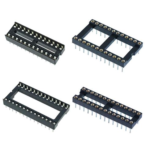 Dip Dil Standard Or Turned Pin Ic Socket Pcb Connector 0 6 0 3 Pitch