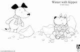 Kipper Colouring Snowy sketch template