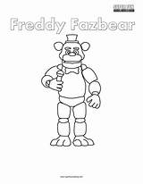 Freddy Coloring Fazbear sketch template