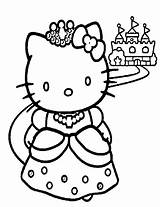Kitty Hello Coloring Drawings Kids Pages Popular sketch template