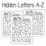 Hidden Letter Letters Printable Printables Worksheets Alphabet Color Coloring Pages Preschool Recognition Reveal Writing Number Choose Board Great Typicallysimple Shop sketch template