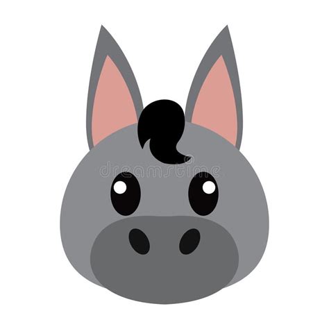 donkey head cartoon stock vector illustration  mule