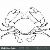 Crab Outline Clipart Drawing Illustration Coloring Simple Pams Clip Royalty Getdrawings Rf Paintingvalley sketch template
