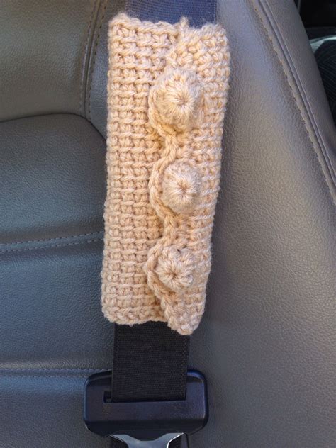 seat belt cover   amys handmade  seat belt cover knitted scarf knitted