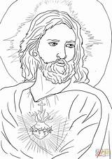 Colorare Supercoloring Cuore Sacro Gesu Jezusa Sagrado Gesù Jezus Corazon Disegno Kolorowanki Serce Christ sketch template