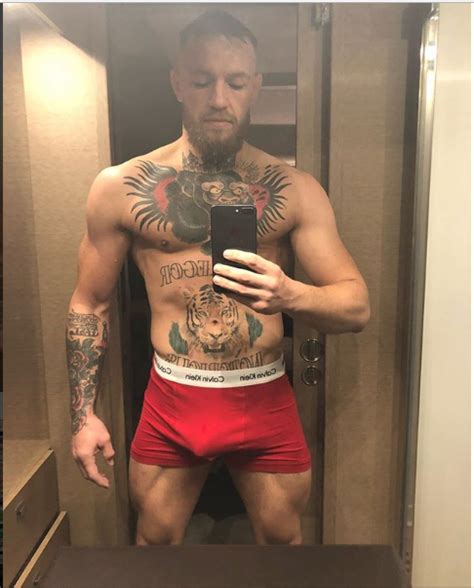 Shirtless Conor Mcgregor Flashes His Eggplant In Mirror Selfie
