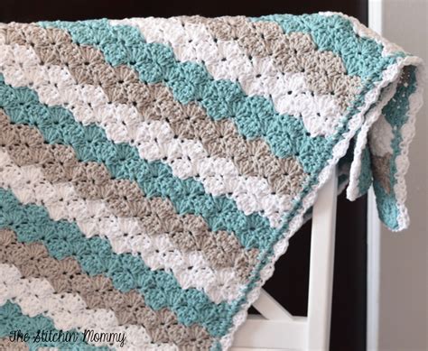 shell stitch baby blanket  pattern