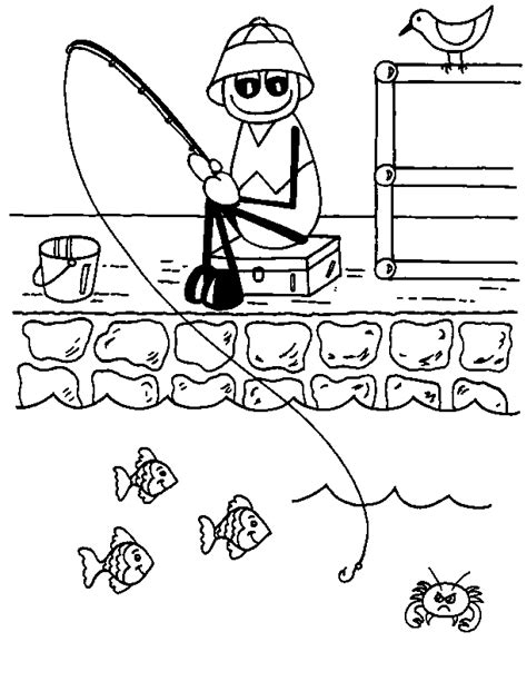 coloring pages fishing coloring home