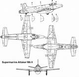 Attacker Supermarine sketch template